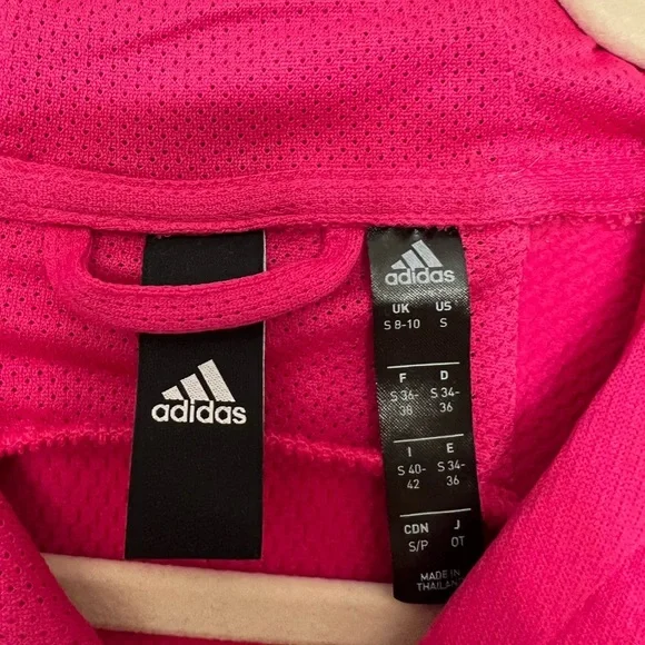 adidas Hot Pink Logo Hoodie, Small - Picture 3 of 8